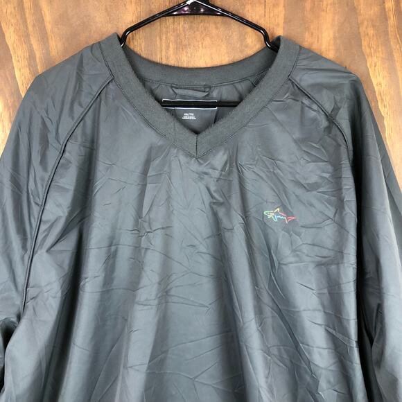 Greg Norman Mens Jacket Forest Green Golf Warm-up Pullover Windbreaker XXL - Picture 2 of 13